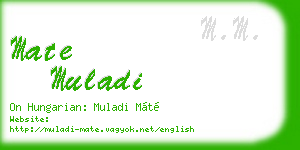mate muladi business card
